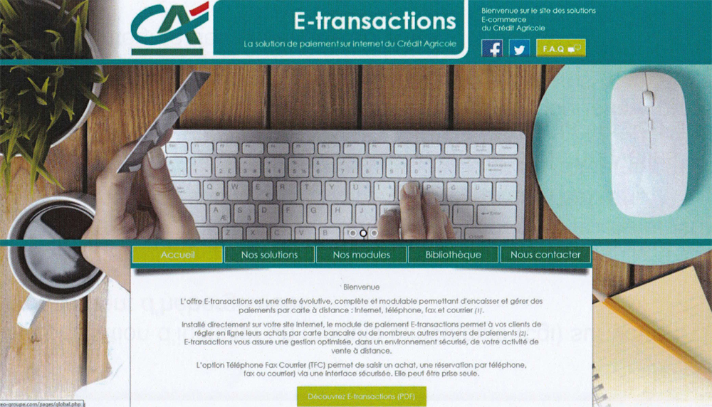 visuel couverture e-transaction crédit agricole