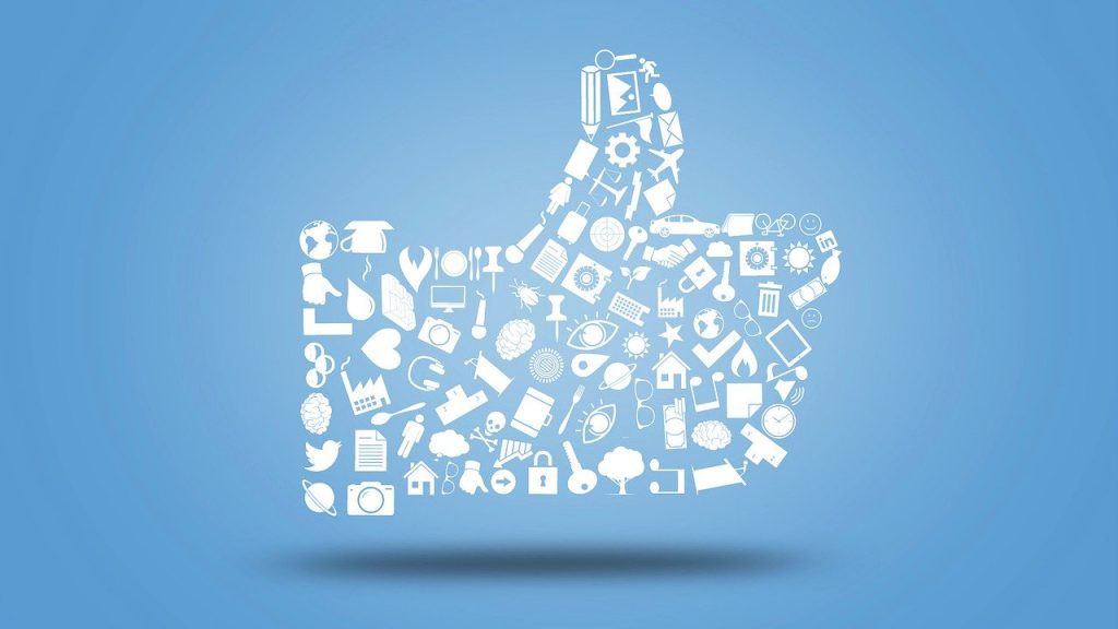 Symbole du like sur les réseaux sociaux