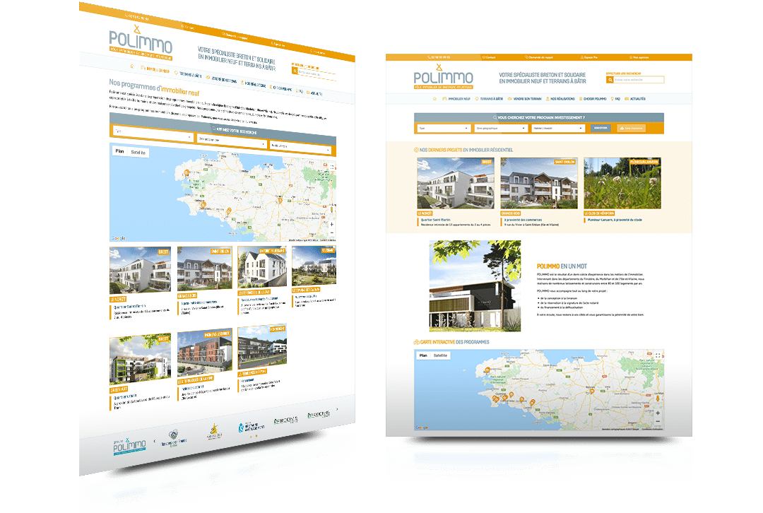 Création du site internet de Polimmo, promoteur immobilier breton