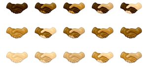 Nouveaux emojis poignées de main avec différentes couleurs de peau