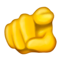 Nouvel emoji index qui pointe