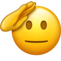 Nouvel emoji visage qui salue