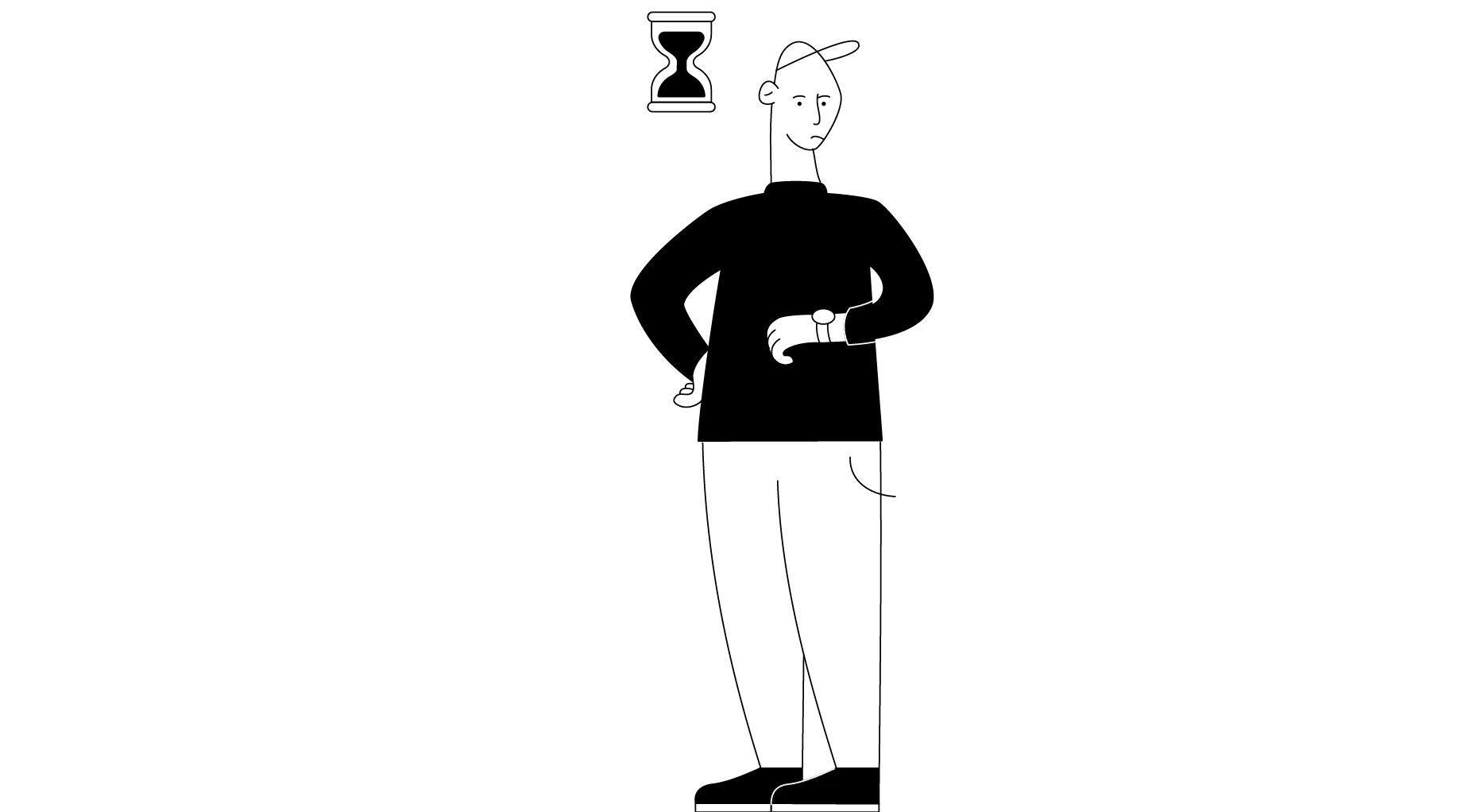 Pictogramme temps d'attente site internet