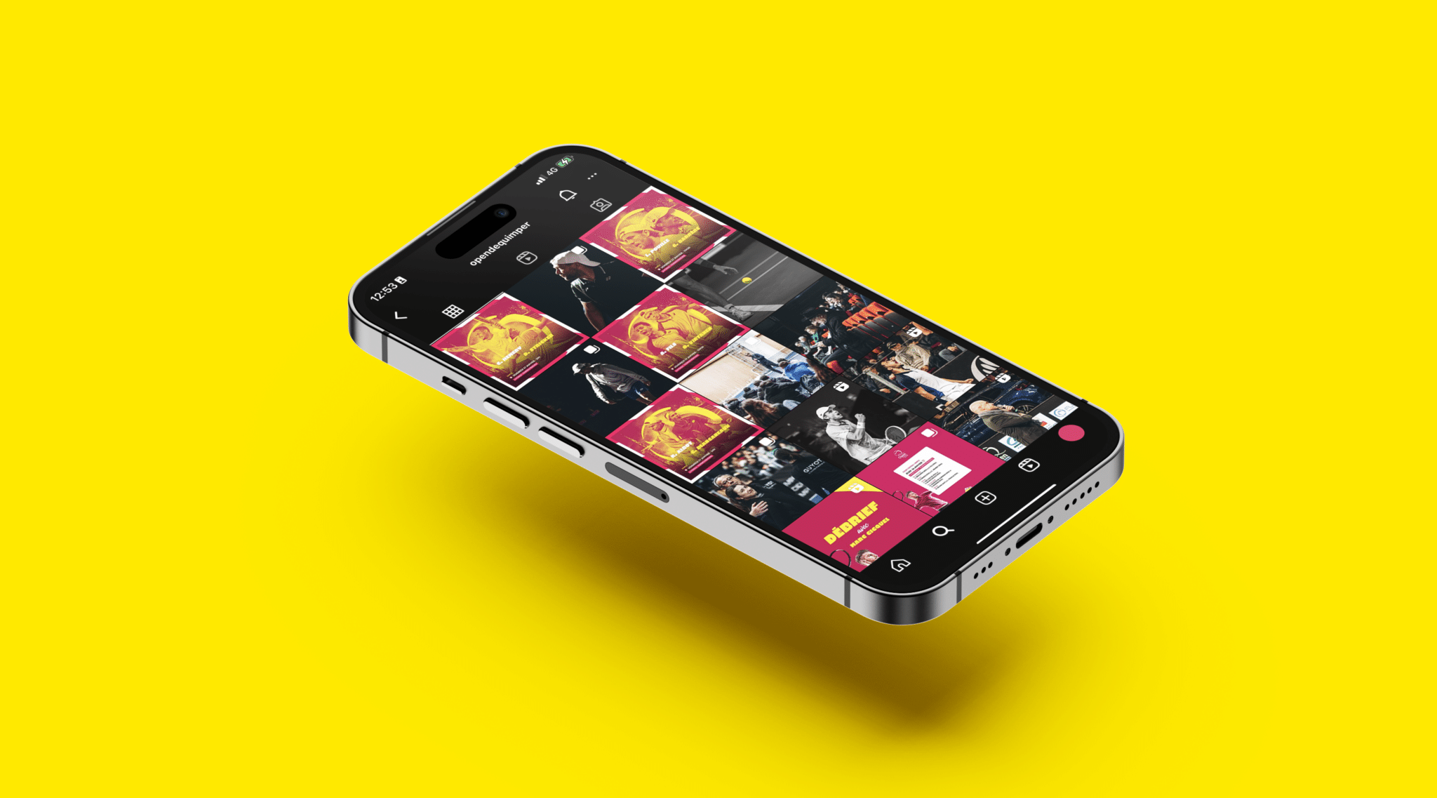 Page Instagram de l'Open QBO sur iPhone