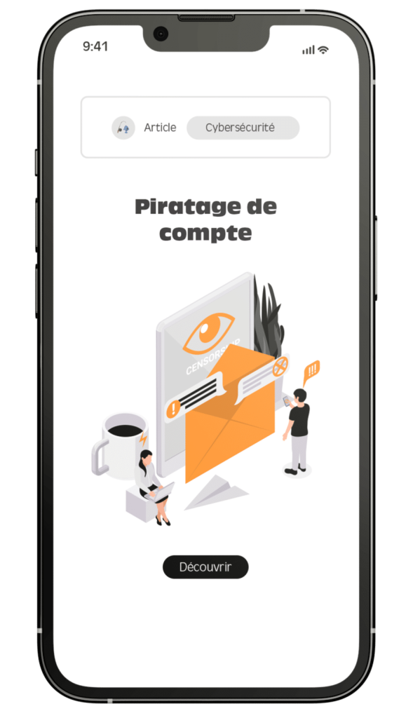 cybersecurite-netao-piratage-rancongiciel-01 Illustration pirate de compte sur un téléphone portable