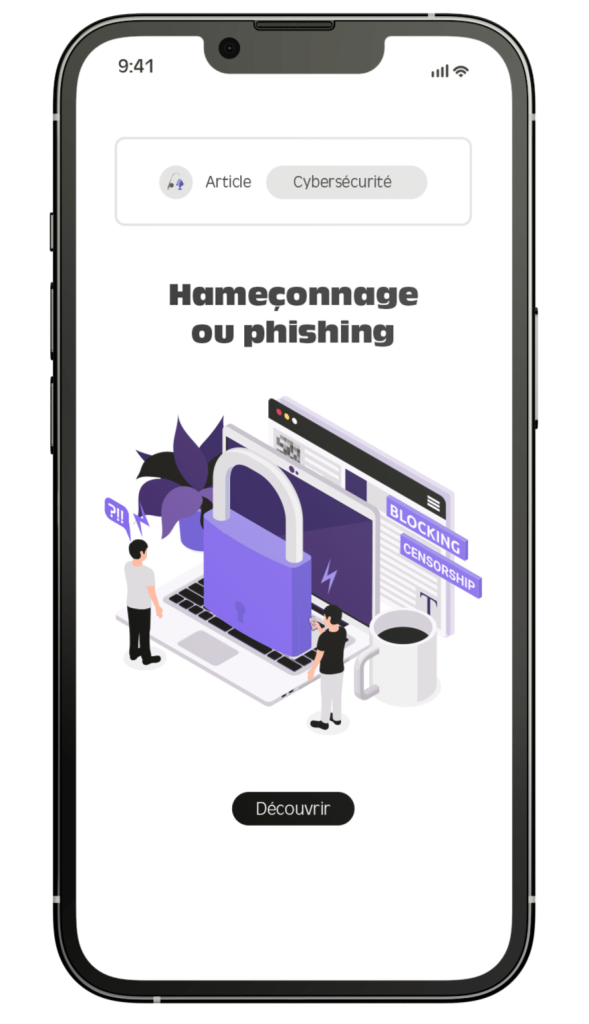 hameconnage-netao Illustration hameçonnage / phishing sur un téléphone portable