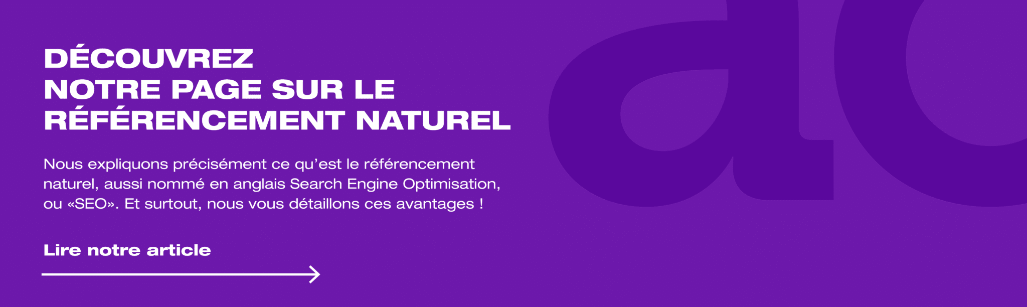 Bannière découverte prestation SEO netao