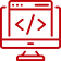 Logo pictogramme code informatique en rouge miniature