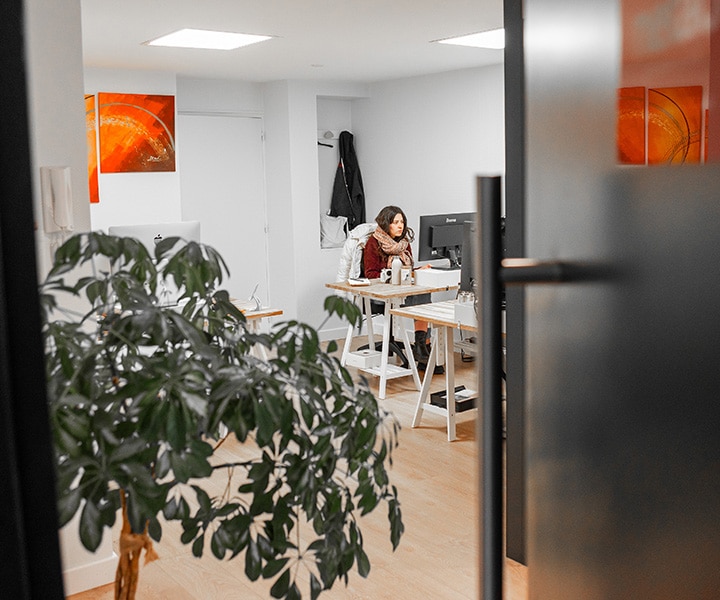 netao-agence-1 Bureau netao avec salariée en train de travailler