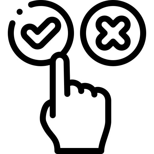 picto_reactivite Pictogramme validation ou refus fond transparent