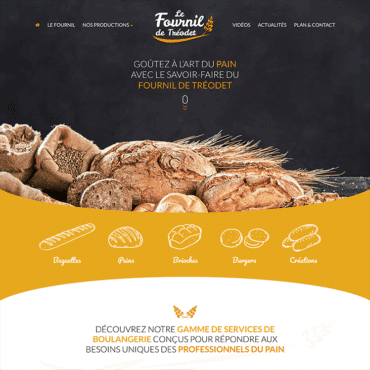 Page d'accueil du site Fournil de Tréodet